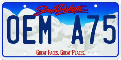 SD license plate 0EMA75