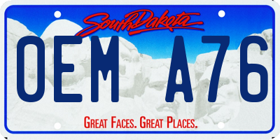SD license plate 0EMA76