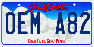 SD license plate 0EMA82