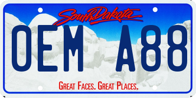 SD license plate 0EMA88