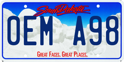 SD license plate 0EMA98
