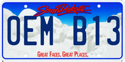 SD license plate 0EMB13