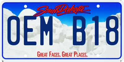SD license plate 0EMB18