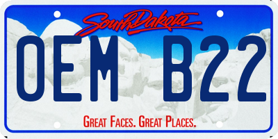 SD license plate 0EMB22