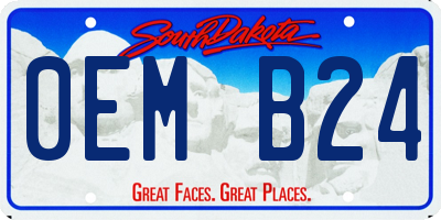 SD license plate 0EMB24