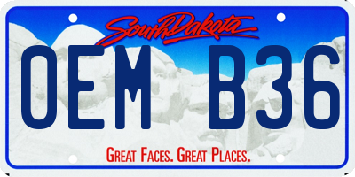 SD license plate 0EMB36