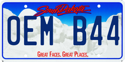 SD license plate 0EMB44