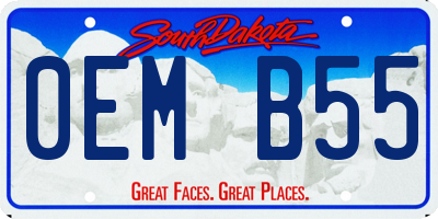 SD license plate 0EMB55