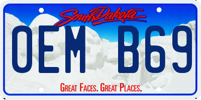 SD license plate 0EMB69