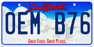 SD license plate 0EMB76
