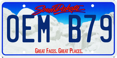 SD license plate 0EMB79