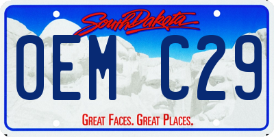 SD license plate 0EMC29