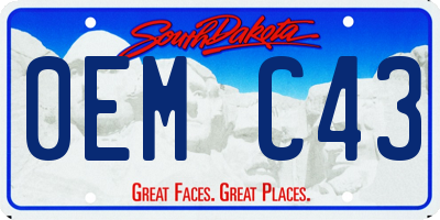 SD license plate 0EMC43