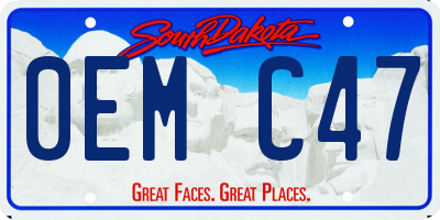 SD license plate 0EMC47