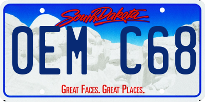 SD license plate 0EMC68