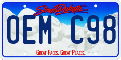 SD license plate 0EMC98