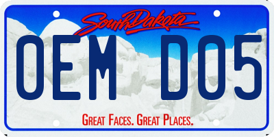 SD license plate 0EMD05