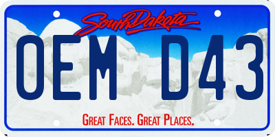 SD license plate 0EMD43