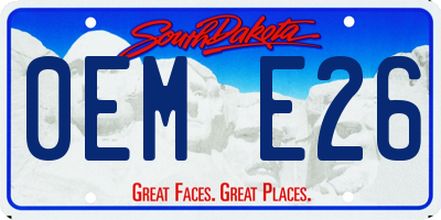 SD license plate 0EME26