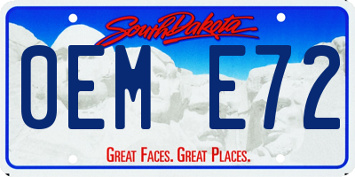 SD license plate 0EME72