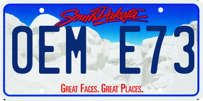 SD license plate 0EME73