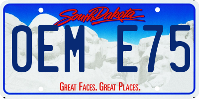 SD license plate 0EME75