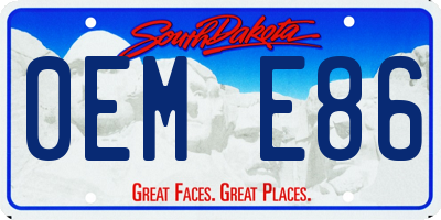 SD license plate 0EME86