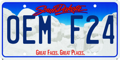 SD license plate 0EMF24