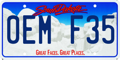 SD license plate 0EMF35