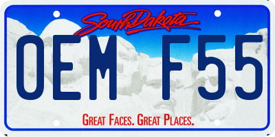 SD license plate 0EMF55