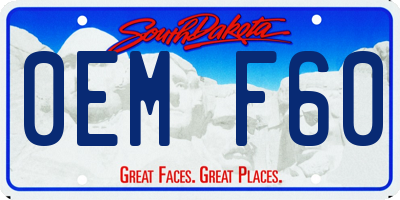 SD license plate 0EMF60