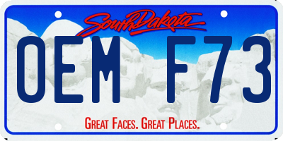 SD license plate 0EMF73