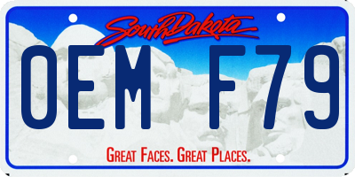 SD license plate 0EMF79