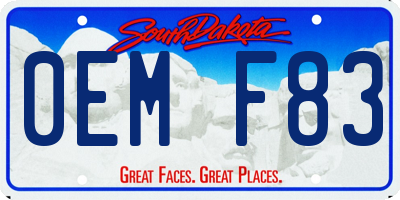 SD license plate 0EMF83
