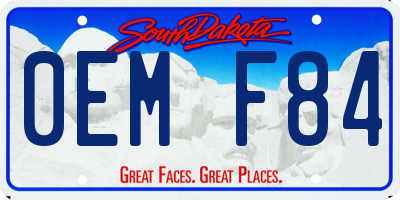 SD license plate 0EMF84