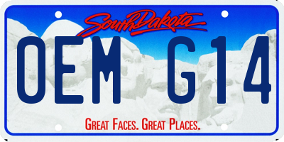 SD license plate 0EMG14