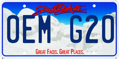 SD license plate 0EMG20
