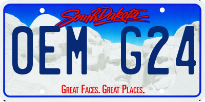 SD license plate 0EMG24