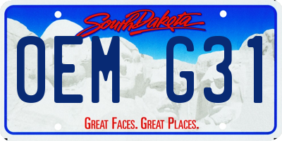 SD license plate 0EMG31