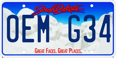 SD license plate 0EMG34