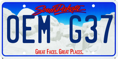 SD license plate 0EMG37
