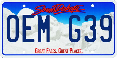 SD license plate 0EMG39