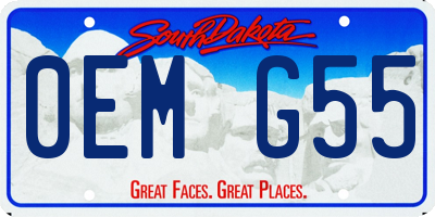 SD license plate 0EMG55