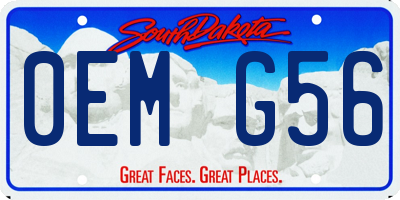 SD license plate 0EMG56