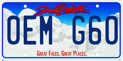 SD license plate 0EMG60