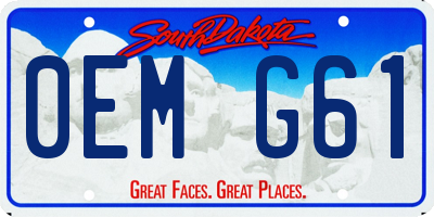 SD license plate 0EMG61