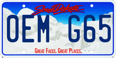 SD license plate 0EMG65