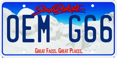 SD license plate 0EMG66