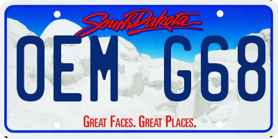 SD license plate 0EMG68