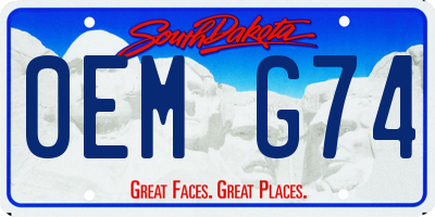 SD license plate 0EMG74